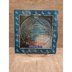 Christmas Sleigh Ride Platter Plate Libbey Glass Company 13" Decorative Box NEW